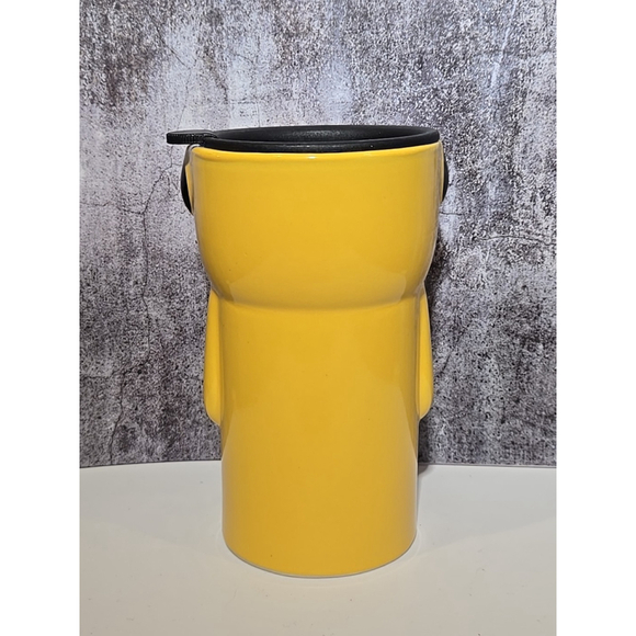 Dog Yellow Ceramic Tumbler With Lid 16 Oz. New In Box (102) - Picture 2 of 4